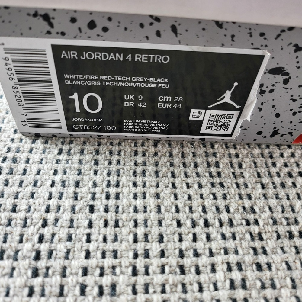 Jordan Air Jordan 4 Retro‎ White Oreo Shoes Mens Size 10 White 2021 CT8527-100